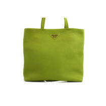 Prada Shopping Pelle Martellata Verde Lime