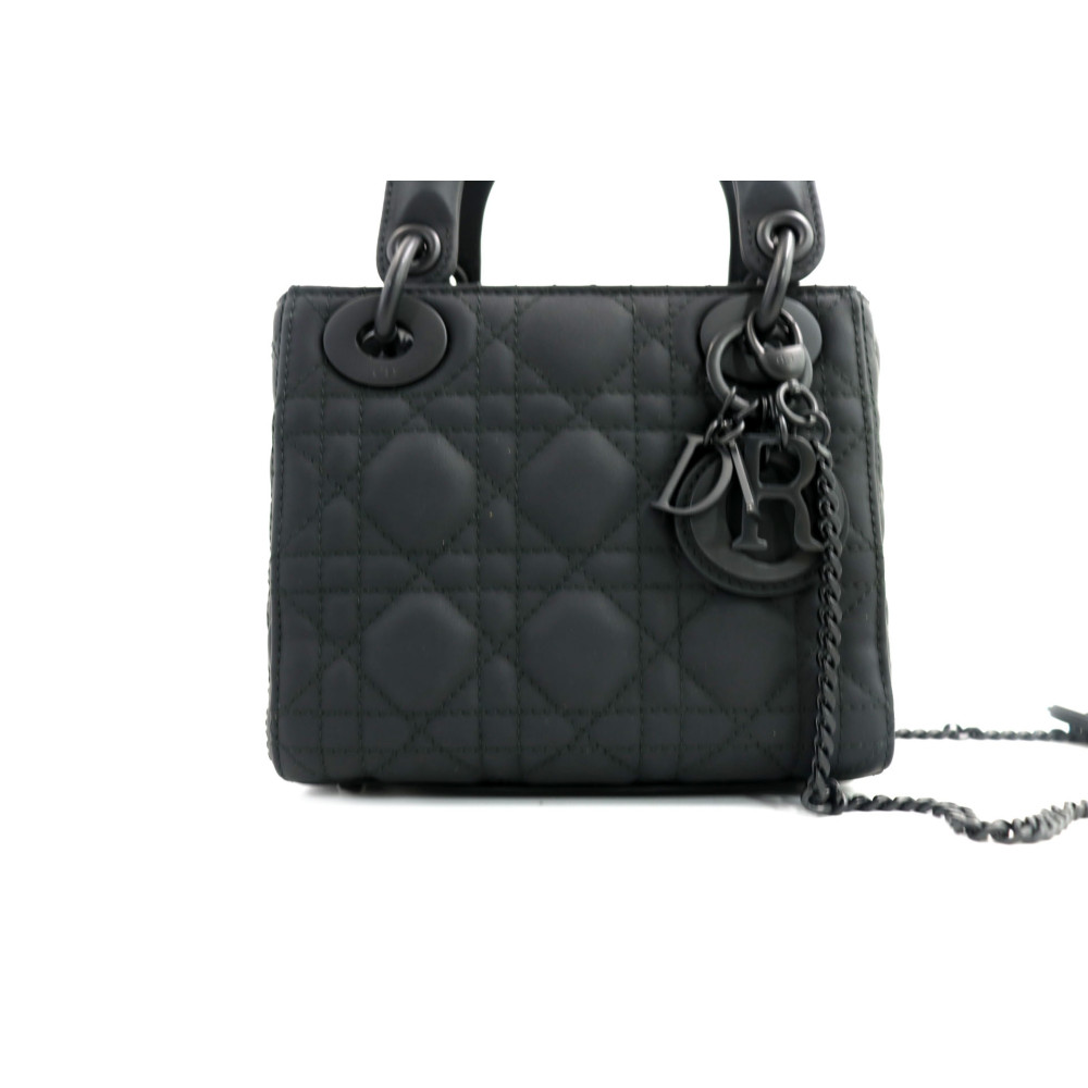 Dior Lady Dior Mini Pelle Nera