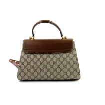 Gucci Horsebit 1955 Media Top Handle Bag GG Beige