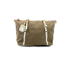 Prada Shopping Tela Jaquard Beige
