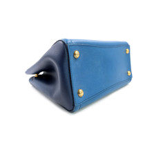 Prada Tote Bag Bicolor Pelle Blu e Navy