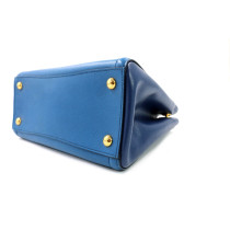 Prada Tote Bag Bicolor Pelle Blu e Navy