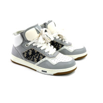 Dior Sneakers High-Top B27 Pelle Grigio Blu