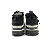 Chanel Sneakers Velvet Calf Skin Tela Bianco e Nero