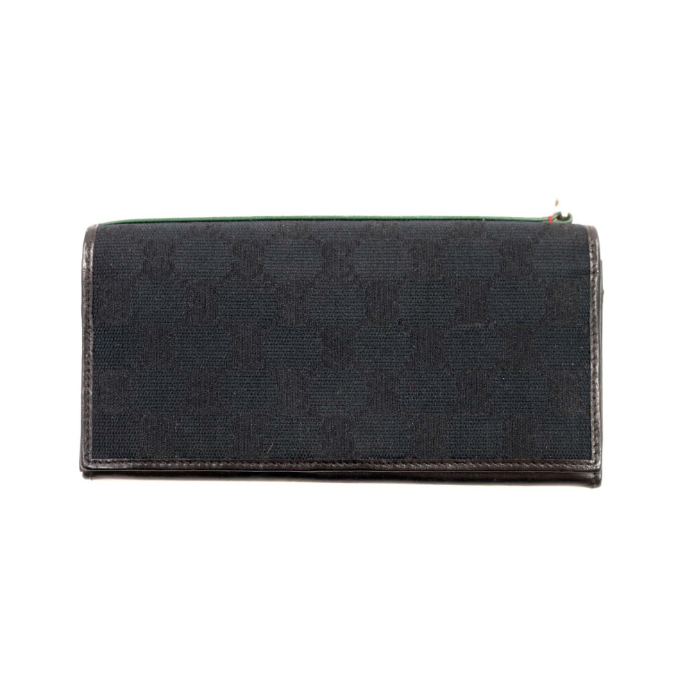 Gucci Portafoglio GG e Pelle Nera