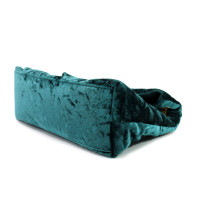 Saint Laurent Puffer Velluto Verde Petrolio