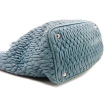 Miu Miu Shopping Matelasse Pelle Azzurra