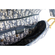 Dior Saddle Blue Canvas