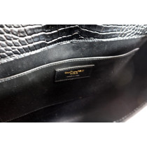 Saint Laurent Manhattan M Pelle Stampa Cocco Nera