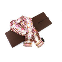 Louis Vuitton Foulard Seta Rosa e Marrone