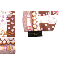 Louis Vuitton Foulard Seta Rosa e Marrone