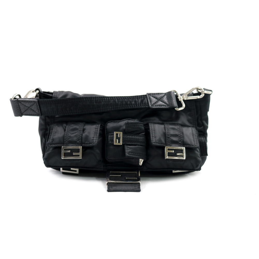 Fendi Baguette MultiPochette Nylon Nero