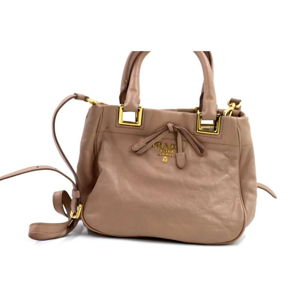 Prada Shopping Mini Pelle Beige
