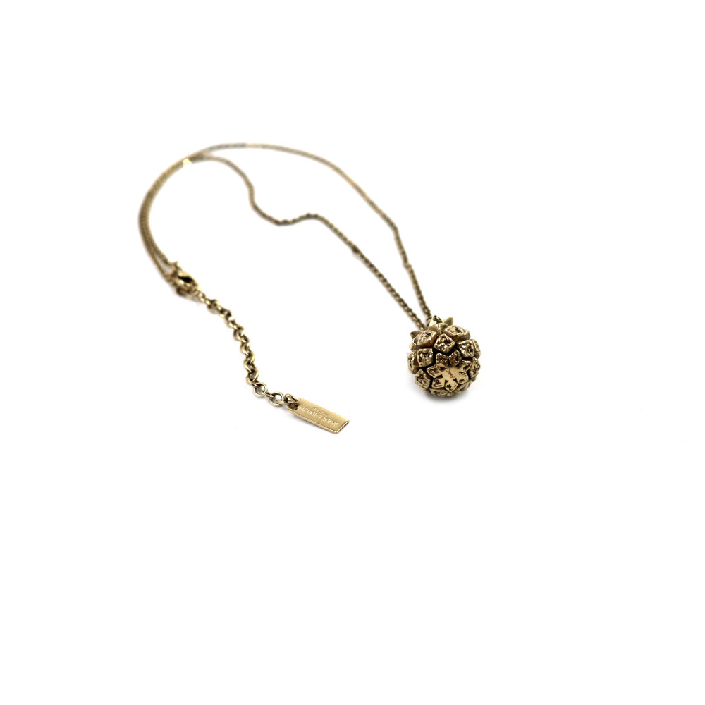 Saint Laurent Collana Acciaio Argento