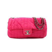 Chanel Jumbo Soft Nylon Fucsia