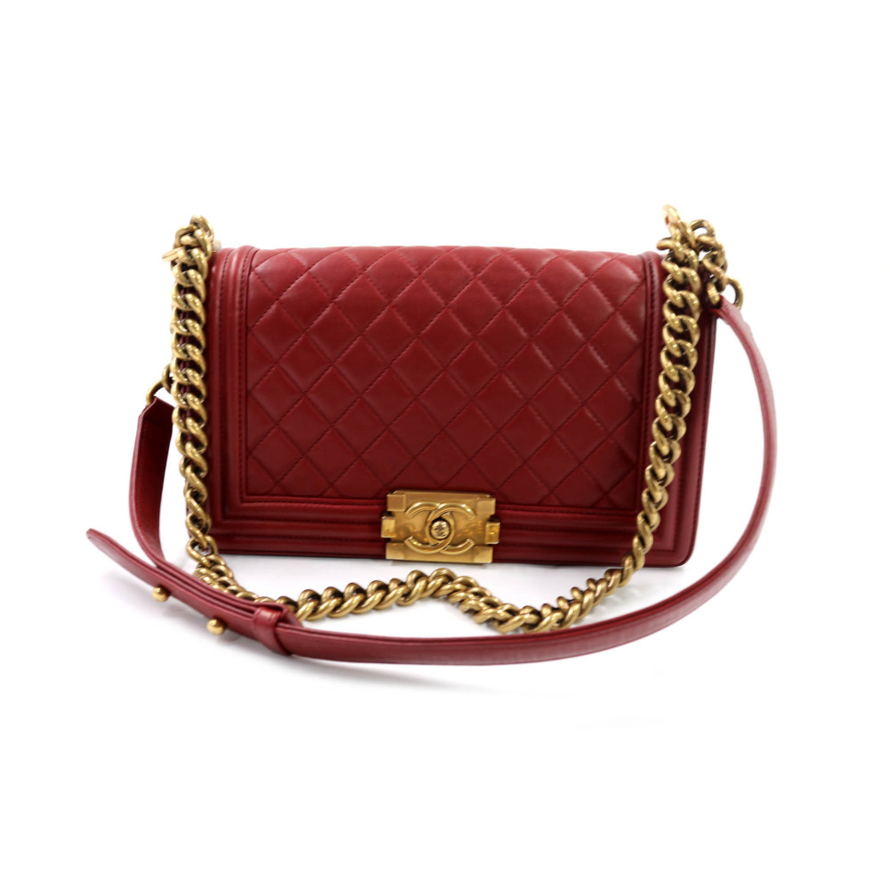 Chanel Boy Pelle Rossa