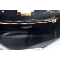 Fendi Peekaboo Schwarzes Leder