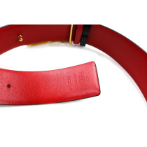 Valentino Cintura VLogo Pelle Nera e Rossa