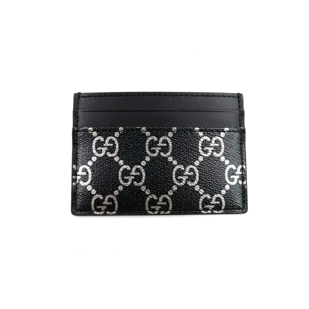 Gucci Portacarte Pelle Nera e Argento