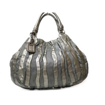 Prada Ardesia Pelle e Tessuto Grigio Antracite