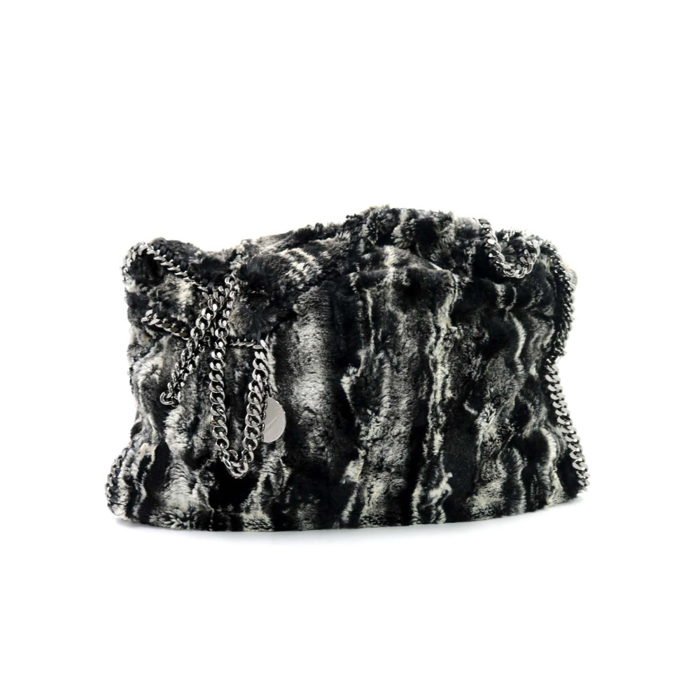 Stella McCartney Falabella Ecopelliccia Nera e Grigia
