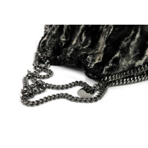 Stella McCartney Falabella Ecopelliccia Nera e Grigia