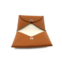 Hermes Portacarte Calvi Duo Compact Pelle Camel