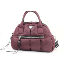 Prada Bowling Tessuto Bomber Bordeaux