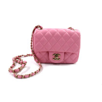 Chanel Mini Square Pelle Rosa