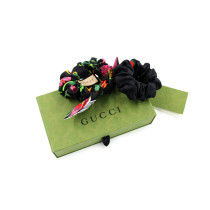 Gucci Elastici per Capelli Seta Multicolor e Nera