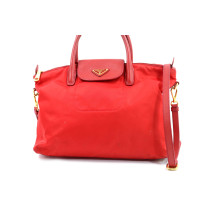 Prada Shopping Tela Rossa