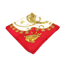 Hermes Foulard Seta Bianca e Rossa