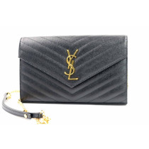 Saint Laurent Cassandre Pelle Nera