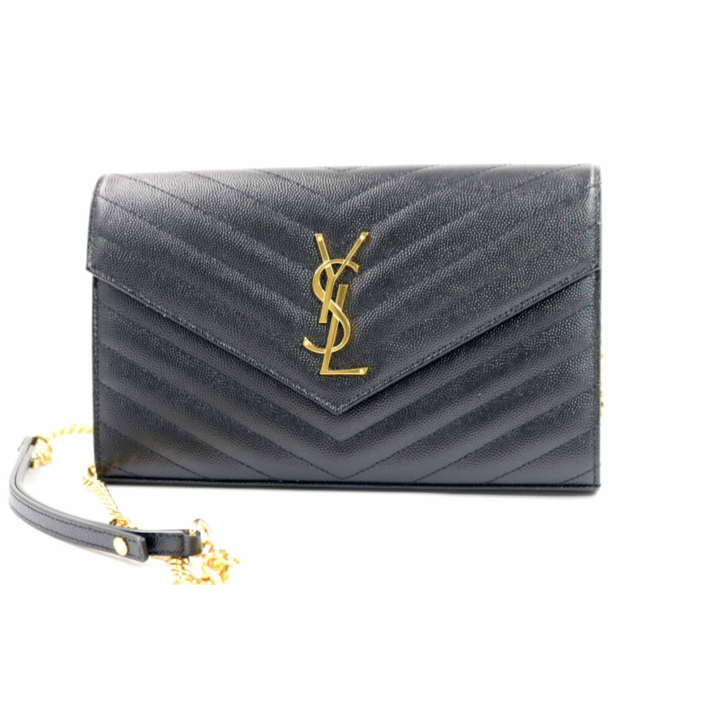 Saint Laurent Cassandre Pelle Nera