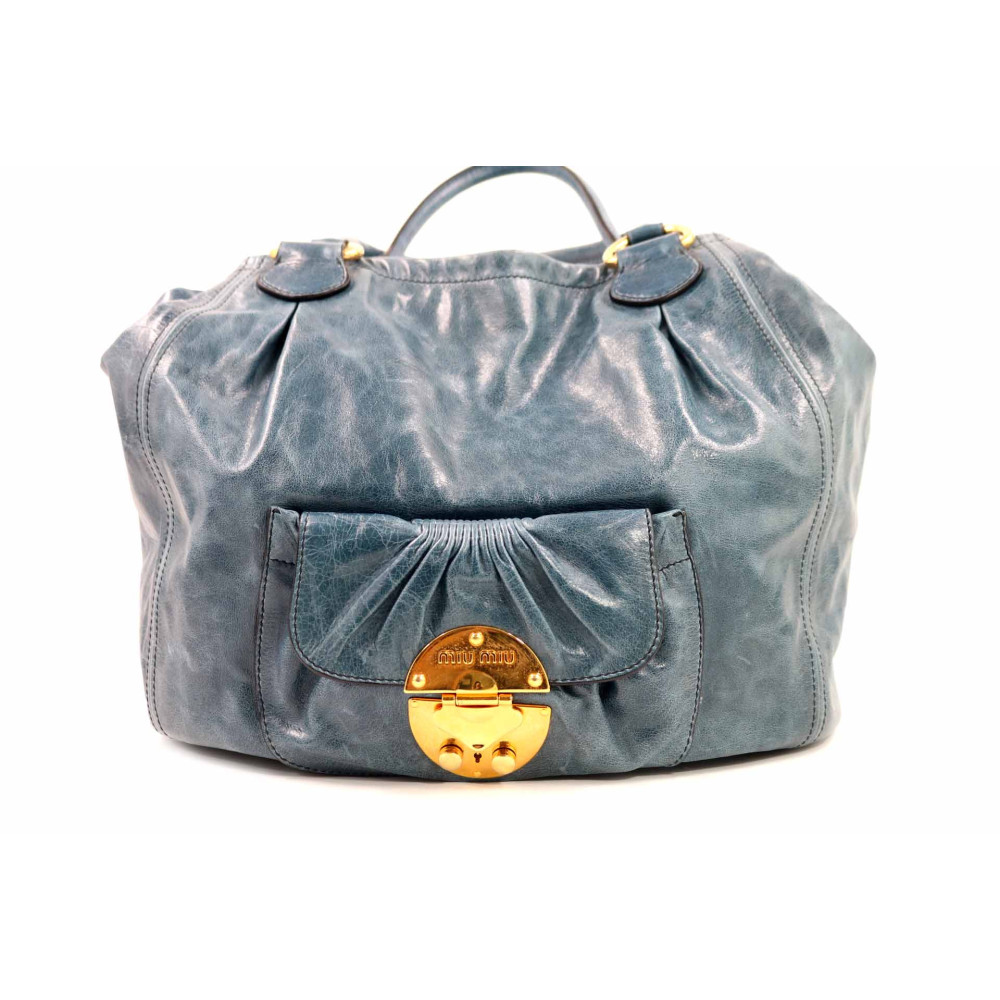 Miu Miu Tote Bag Pelle Blu