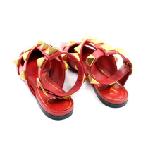 Valentino Ballerine Roman Stud Pelle Rossa