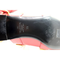 Valentino Ballerine Roman Stud Pelle Rossa