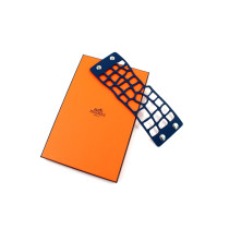Hermés Bracciale Ecaille Pelle Arancio e Blu