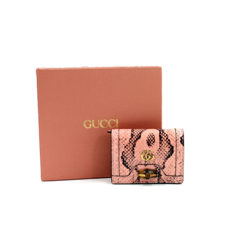 Gucci Portafoglio Pitone Rosa