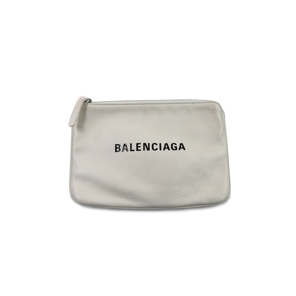 Balenciaga Pochette Pelle Bianca