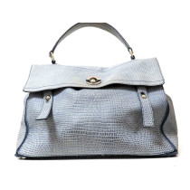 Saint Laurent Muse Two Pelle Stampa Cocco Azzurro Blu