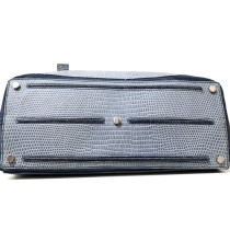 Saint Laurent Muse Two Pelle Stampa Cocco Azzurro Blu