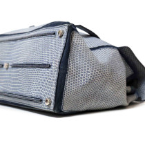 Saint Laurent Muse Two Pelle Stampa Cocco Azzurro Blu