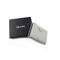 Prada Portafoglio Pelle Grigia