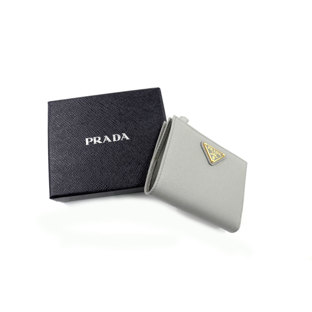 Prada Portafoglio Pelle Grigia