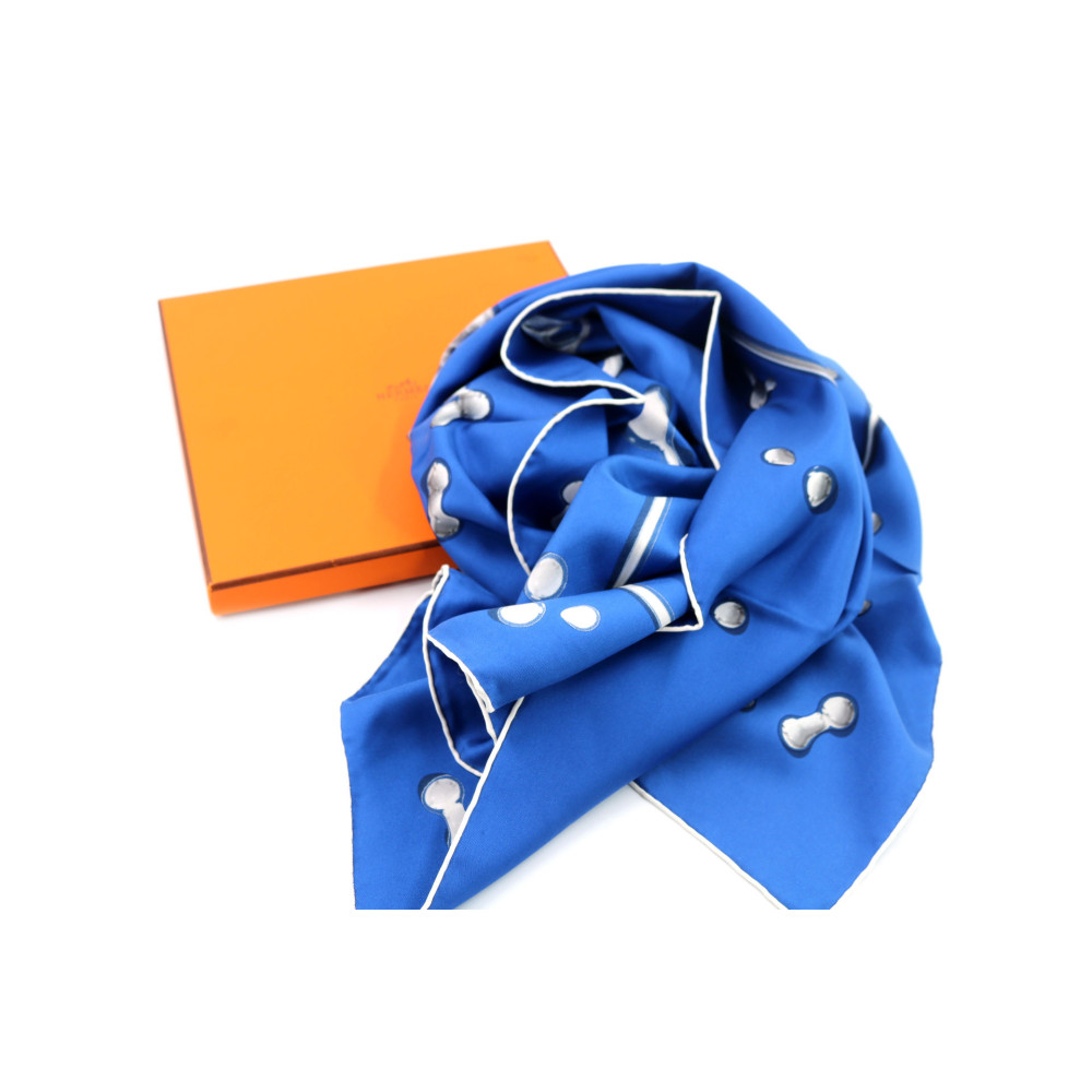 Hermes Foulard Seta Blu