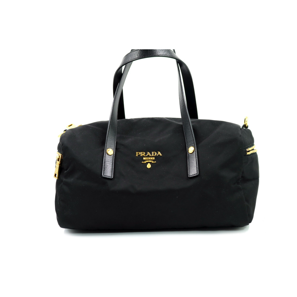 Prada Bauletto Tela Vela Nera