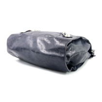 Balenciaga Motocross Bag Pelle Blu Indaco