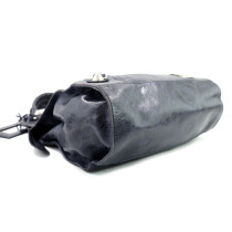 Balenciaga Motocross Bag Pelle Blu Indaco