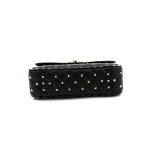 Valentino Spike Média Cuir Noir